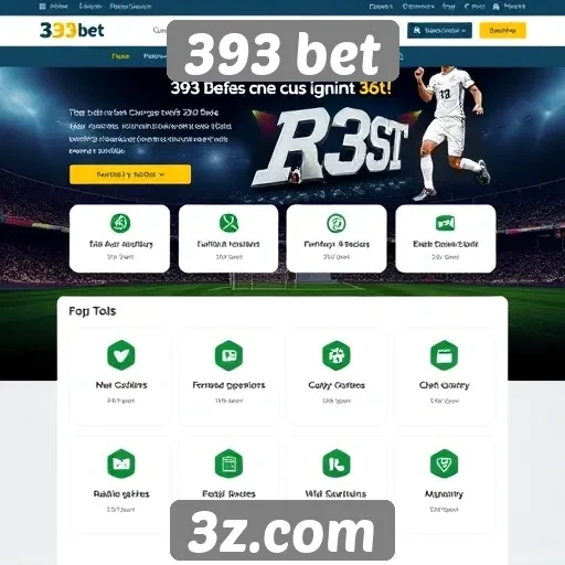 Visão geral das funcionalidades do site 393 bet